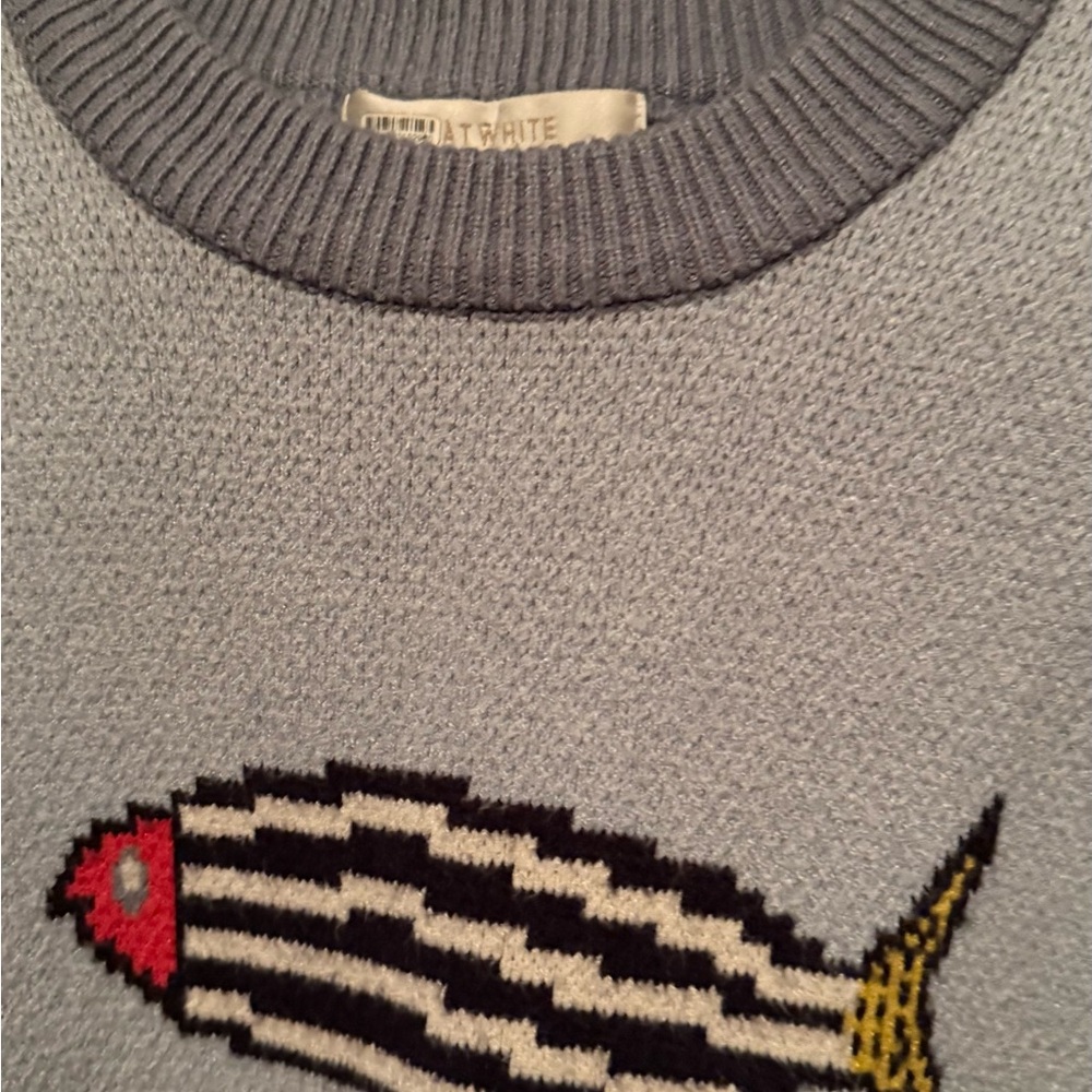 Fish Pattern Crewneck Sweater - Picture 4 of 5